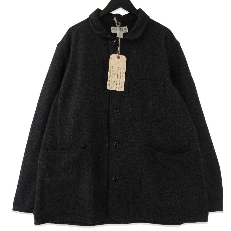 SASSAFRAS ササフラス Sprayer Jacket Herringbone Blanket SF-242160 スプレイヤージャケット チャコール XL 71012606