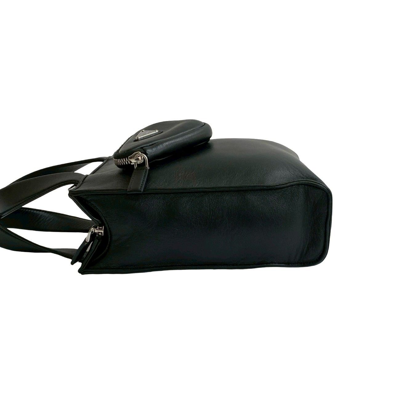極 美品 PRADA プラダ 三角ロゴ 金具 ナッパ レザー 本革 2way