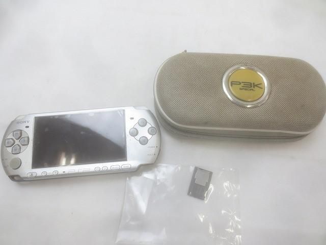 品 ゲーム PSP 本体 PSP3000 シルバー 動作品 メモリースティック付き