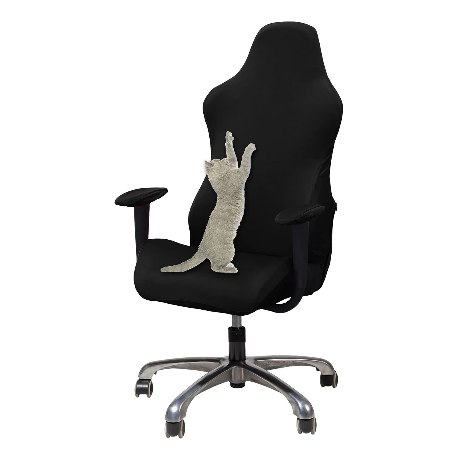 【在庫処分】Cluoling ゲーミングチェア カバー オフィスチェアカバー 椅子カバー リクライニング レーシング ゲーミングチェア用 洗える 4点セット 取り外し可能 背もたれ 保護 伸びる 洗える