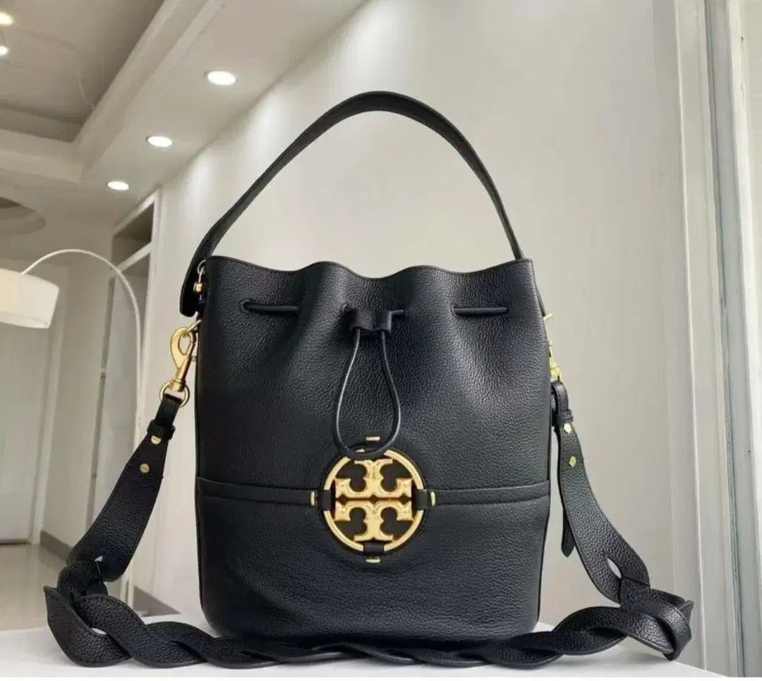Tory Burch トリーバーチ ボクゾリ ミラー バケットバッグ トートバッグ クロスバッグ ブラック
