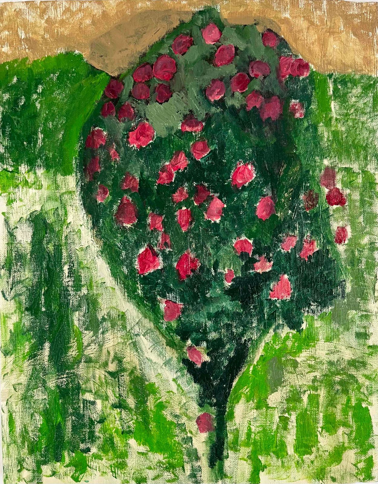 32×41㎝「雨を待つ木」油彩・原画・F6 32×41㎝「雨を待つ木」F6・原画・油彩画 - メルカリ
