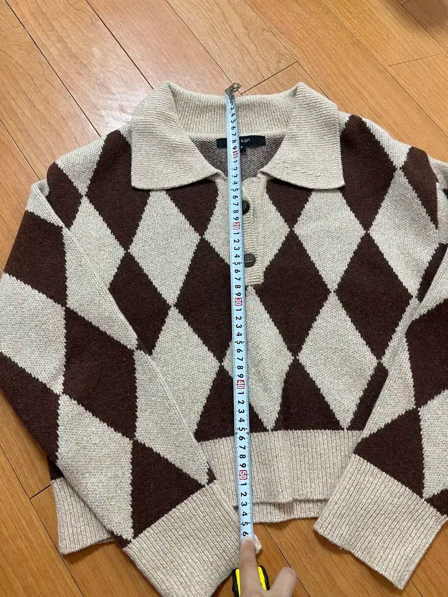  on-on オンアンドオン アーガイル柄 ニット 長袖 ニット セーター