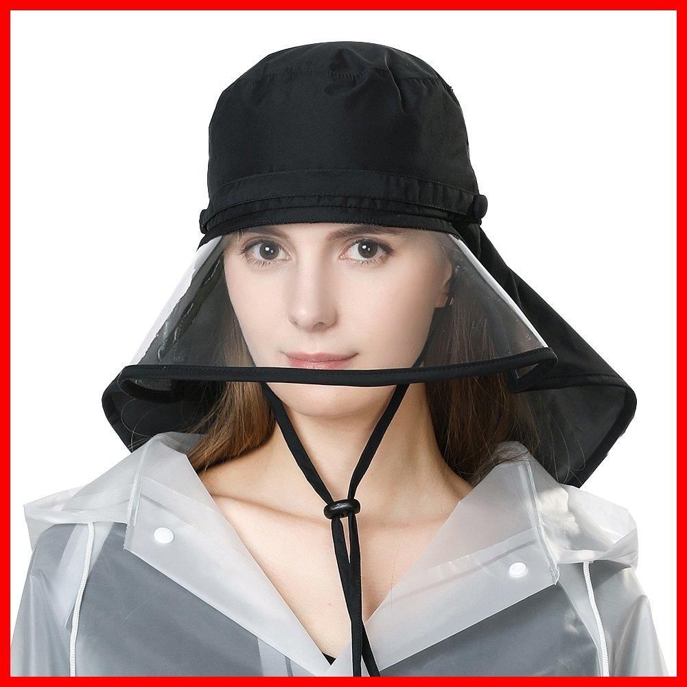 【人気商品】(シッギ)Siggi 飛沫を防ぐ 防塵 フェイスカバー 帽子 防水 雨 キャップ レインキャップ 花粉症対策 防護帽 レディース 雨の日 自転車 レインハット レイングッズ レインコート