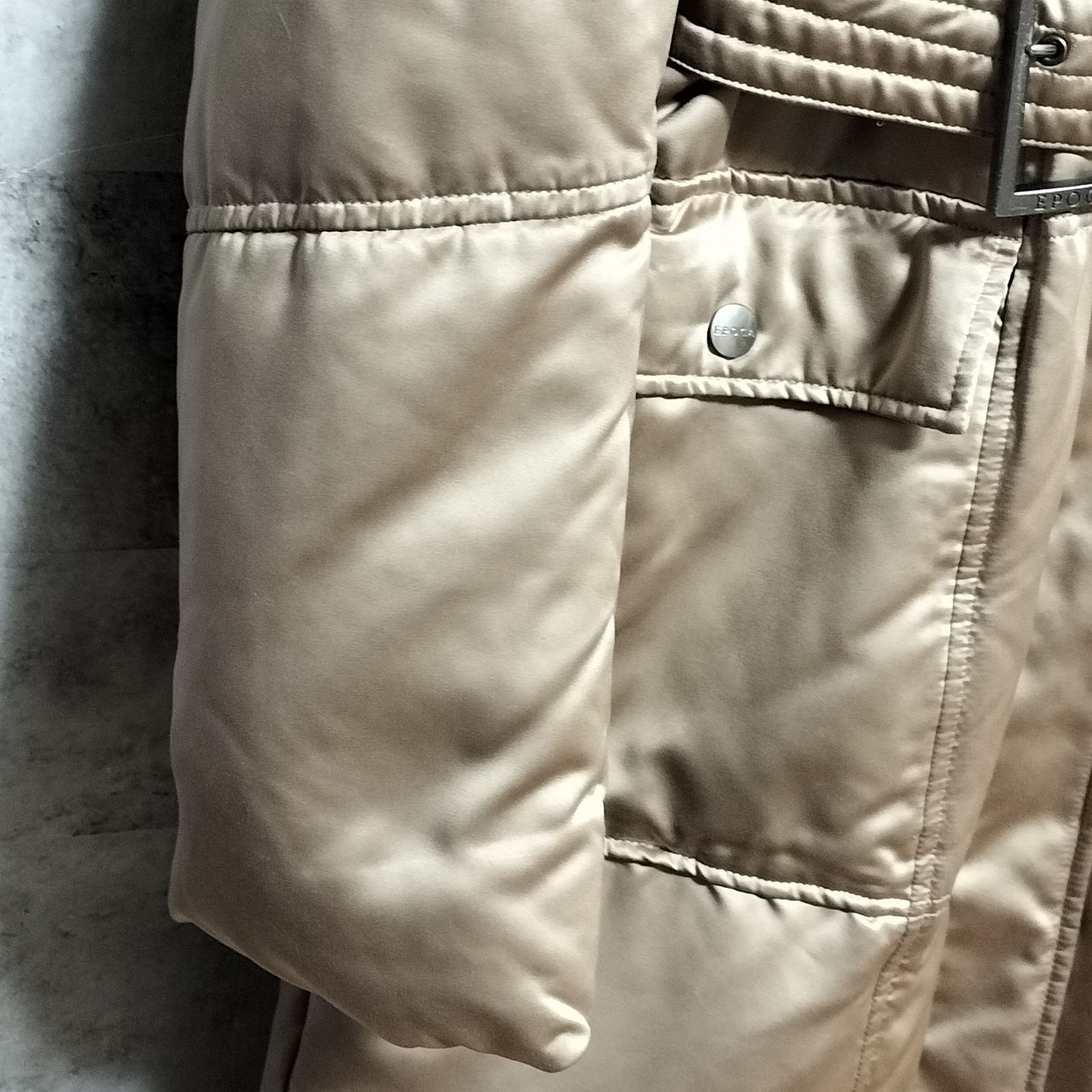 EPOCA 2way ラクーンファー ダウンコート サイズ40 L相当 ベージュ