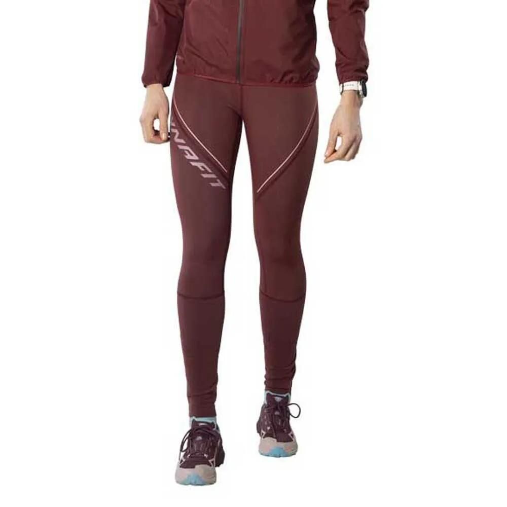 お取り寄せ ２～４週間で発送 ディナフィット ウィンター ランニング レギンス レディース Burgundy t DYNAFIT Winter Running leggings t