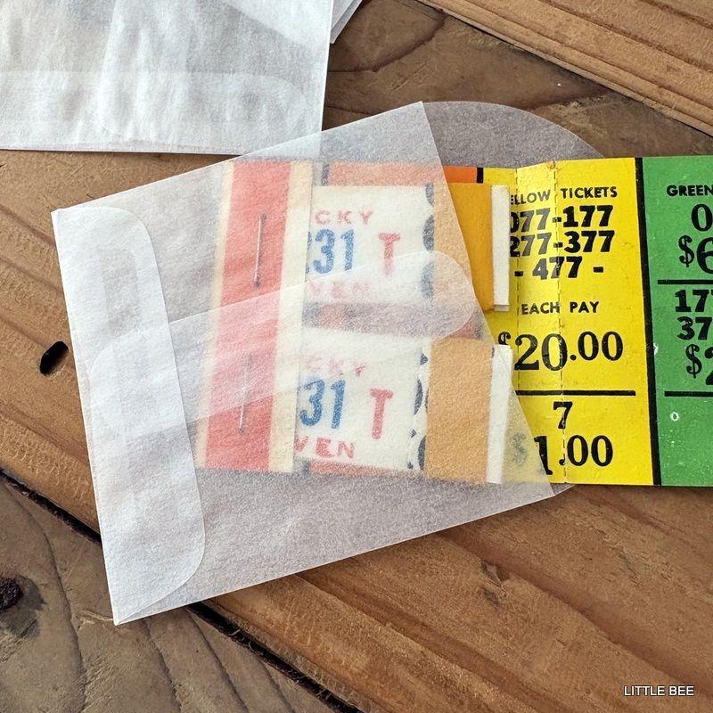 512・A-1372 USA グラシン封筒 正方形M 20枚 7×7cm 封筒