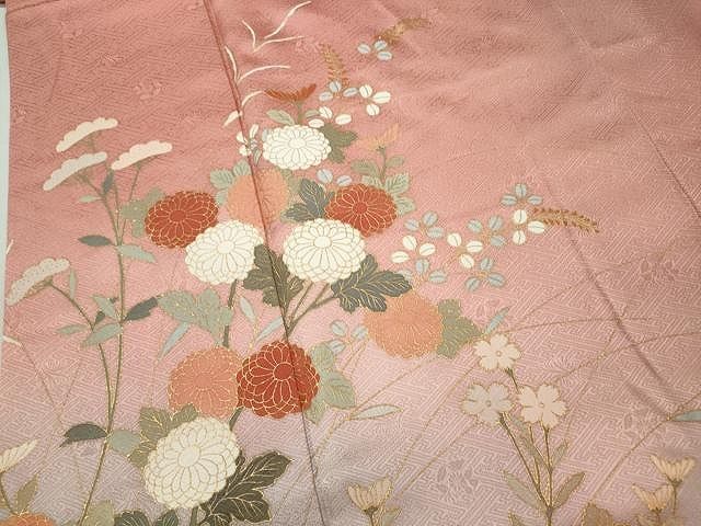 平和屋着物□訪問着 駒刺繍 枝梅松文 金銀彩 正絹 逸品 CAAJ8656ze