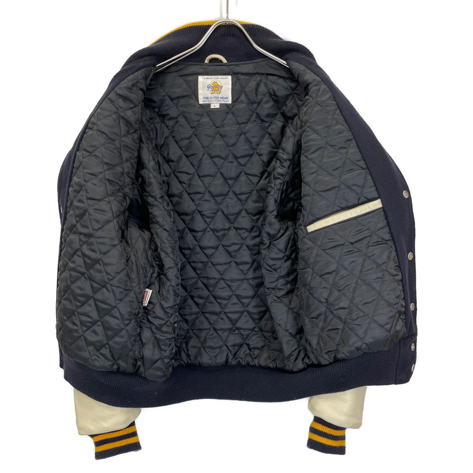 Golden Bear ゴールデンベア ネイビー×イエロー ウール×レザー