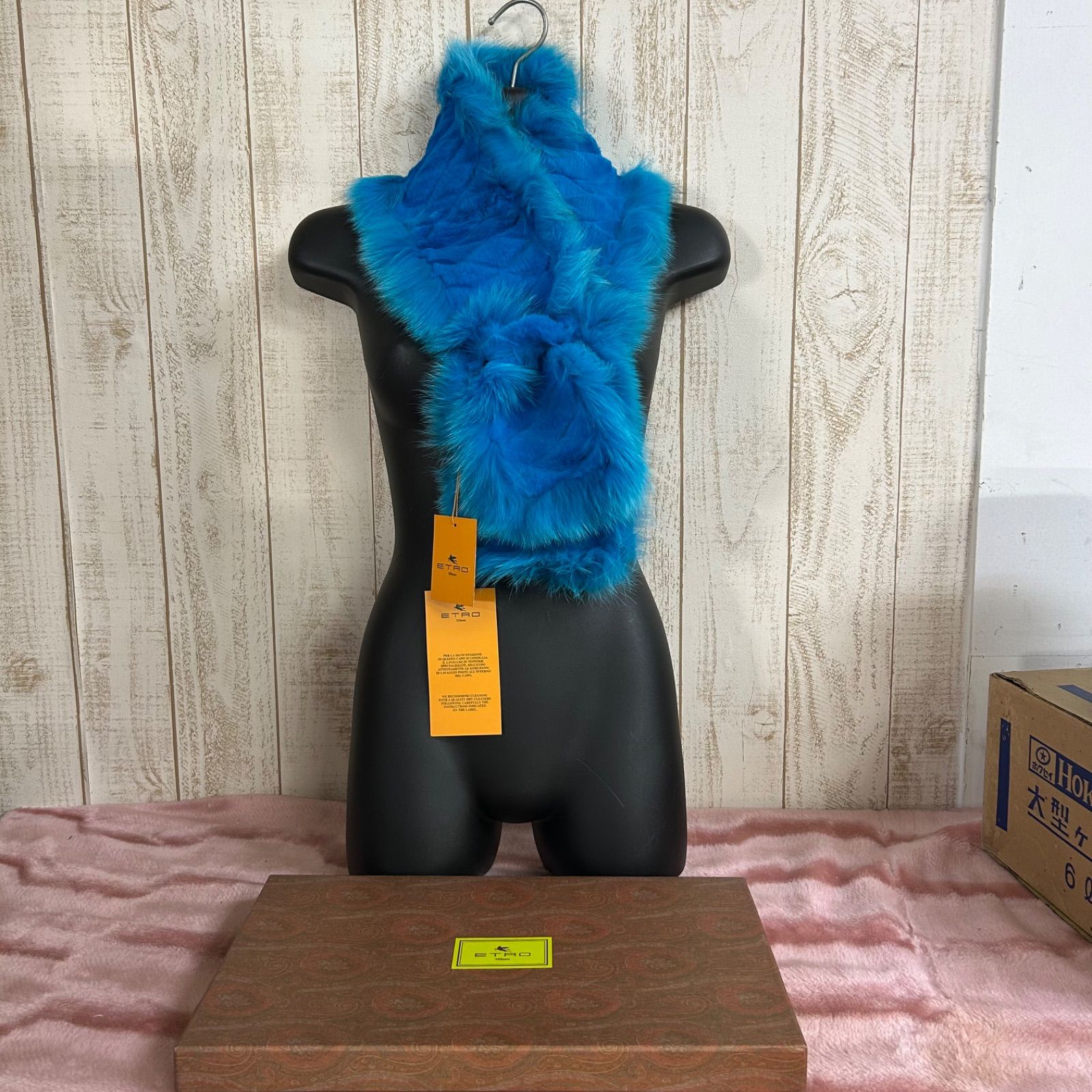 ETRO エトロ マフラー リアルファー ラビット フォックス - メルカリ