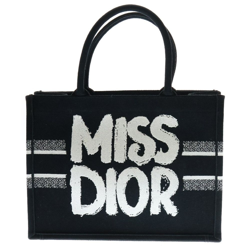 Christian Dior Novelty Canvas Tote Bag Eco Bag MISS DIOR