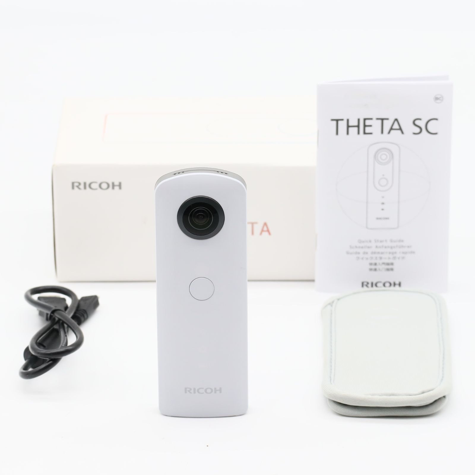 整備済み品】 RICOH 360度カメラ RICOH THETA SC (ホワイト) 全天球 