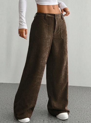 コーヒー ワイドパンツ レディース コーデュロイ ハイウエスト ゆったり 体型カバー 秋冬 カジュアル ストリート トレンド ゆるシルエット 美脚