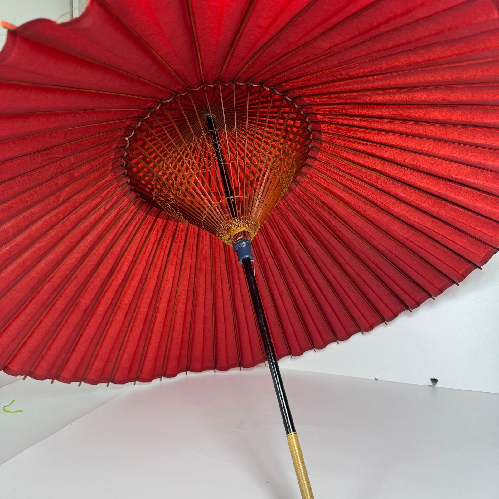 ♥品 羽二重 和傘 朱赤 蛇の目傘 ♥品 24本骨 舞踊 茶道 撮影用 ディスプレイにも最適