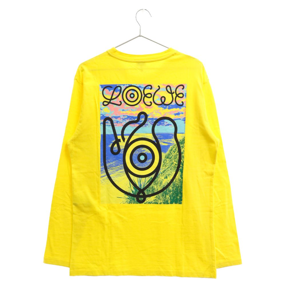 LOEWE (ロエベ) エルンバックプリント長袖Tシャツ カットソー イエロー 