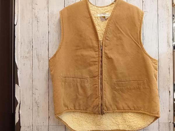 ビンテージ】Carhartt 70s USA製 パイルボアダックベスト カーハート