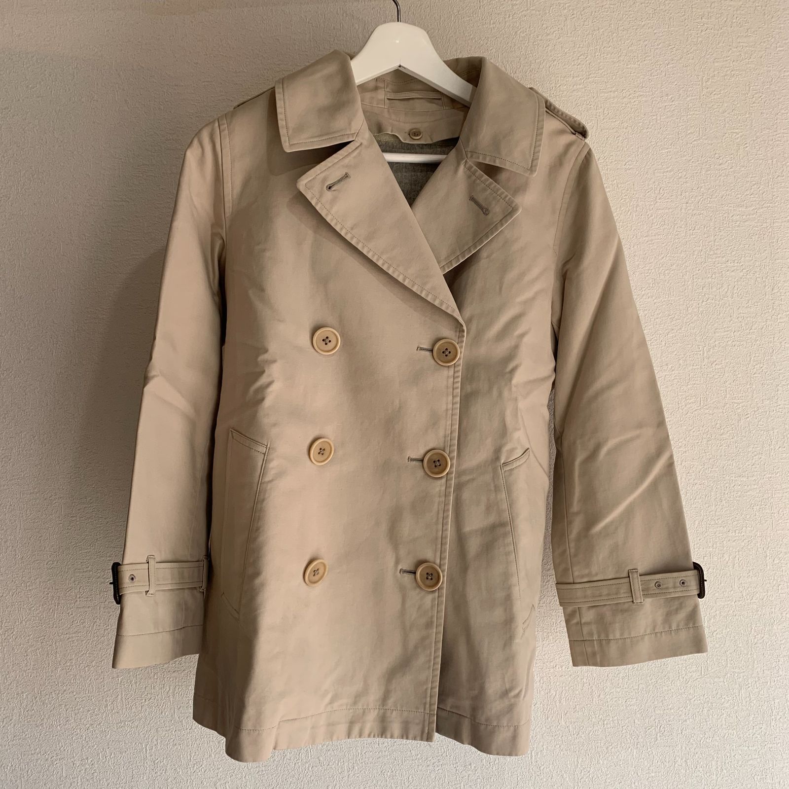 MARGARET HOWELL　ショートトレンチコート　脱着可能ライナー付き 美品】マーガレットハウエル ウールライナー付き コットン