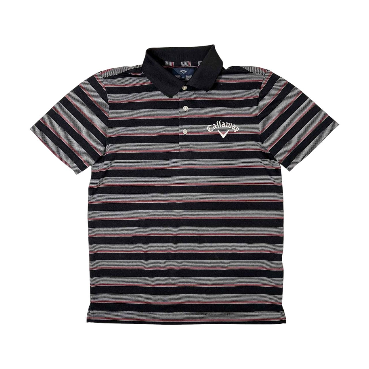美品』 キャロウェイ ポロシャツ ゴルフ ブラック ロゴ刺繍