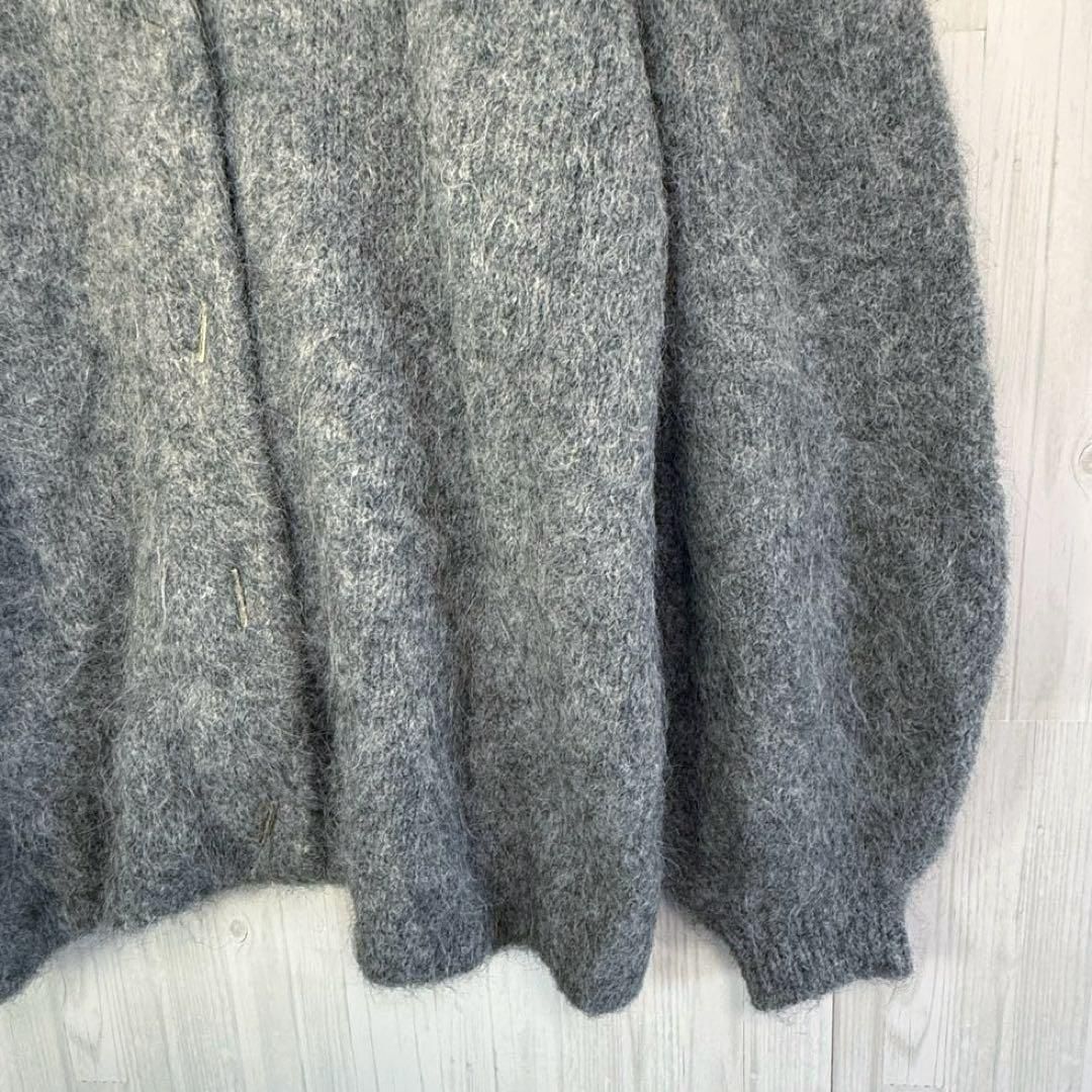 CELFORD - 美品 23AW CELFORD セルフォード ヘアリーミディ丈カーディガン アルパカ Vネック ニット CWNT234031 F グレー レディース 古着 中古 USED CELFORD セルフォード 23AW ヘアリーミディ丈カーディガン アルパカ