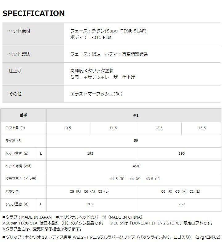 13 レディス