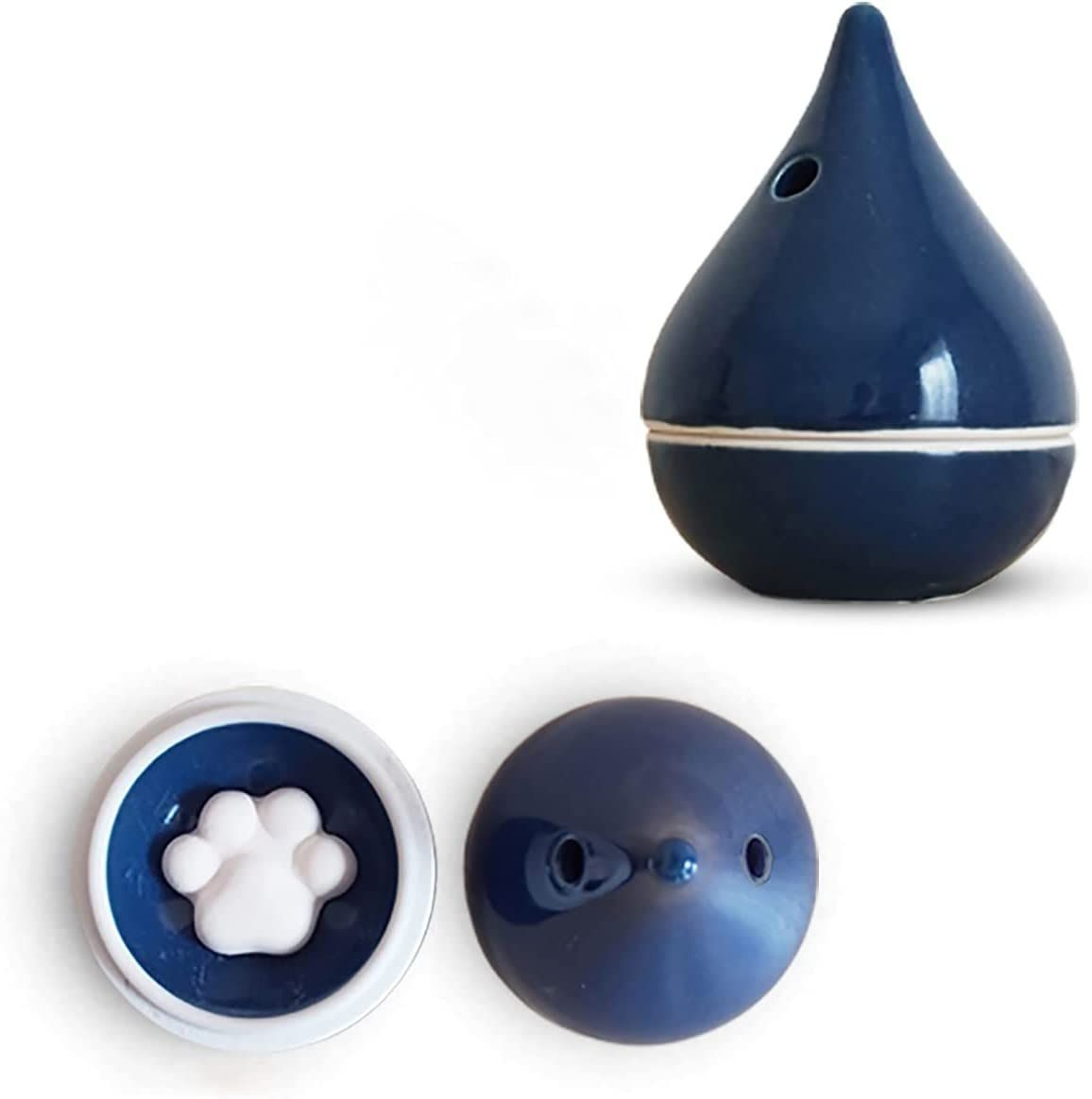 新品 J-kitchens 勲山窯 アロマディフューザー 波 球型 アロマストーン アロマ プレート 5個付 ブルー