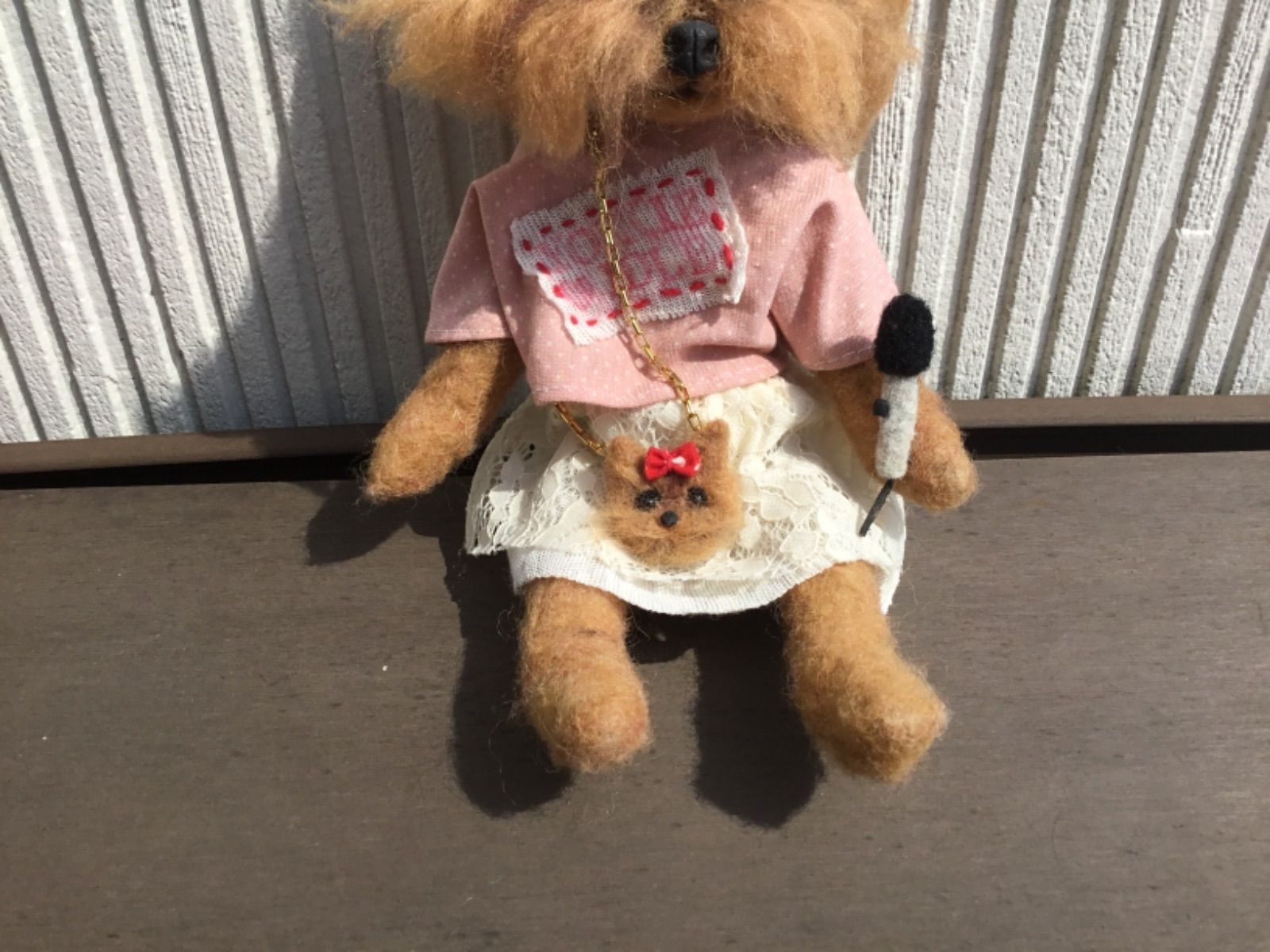 羊毛フェルト ハンドメイド お仕事シリーズ ヨーキーアイドル 羊毛