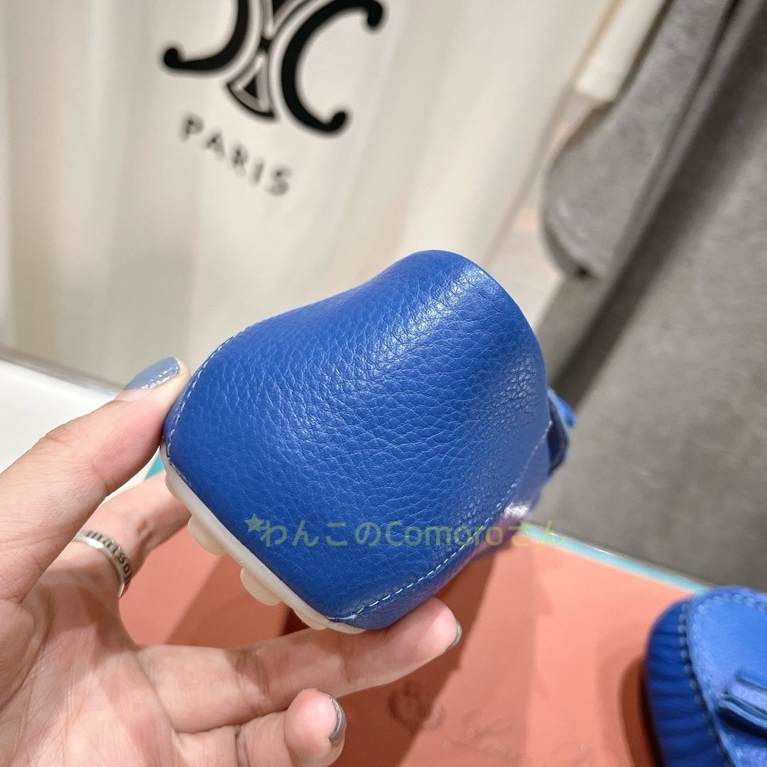  ブルー23.0 4.5 cm ロロピアーナレディースサマーウォーク モカシン タン カーフレザー タッセル付き ペブルグレイン レザー ローファー 革靴 靴