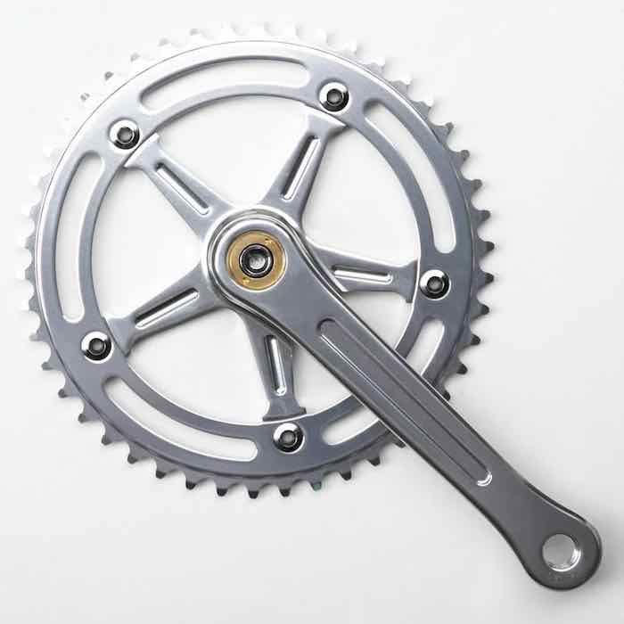 最速発送 Blue Lug ブルーラグ RMC Track Crank Set All Silver 165mm 46T 自転車 ピスト クランク