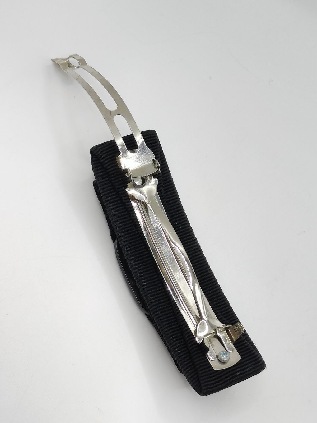【美品】フェラガモ　バレッタ　ブラック×ゴールド e-cross_43986903