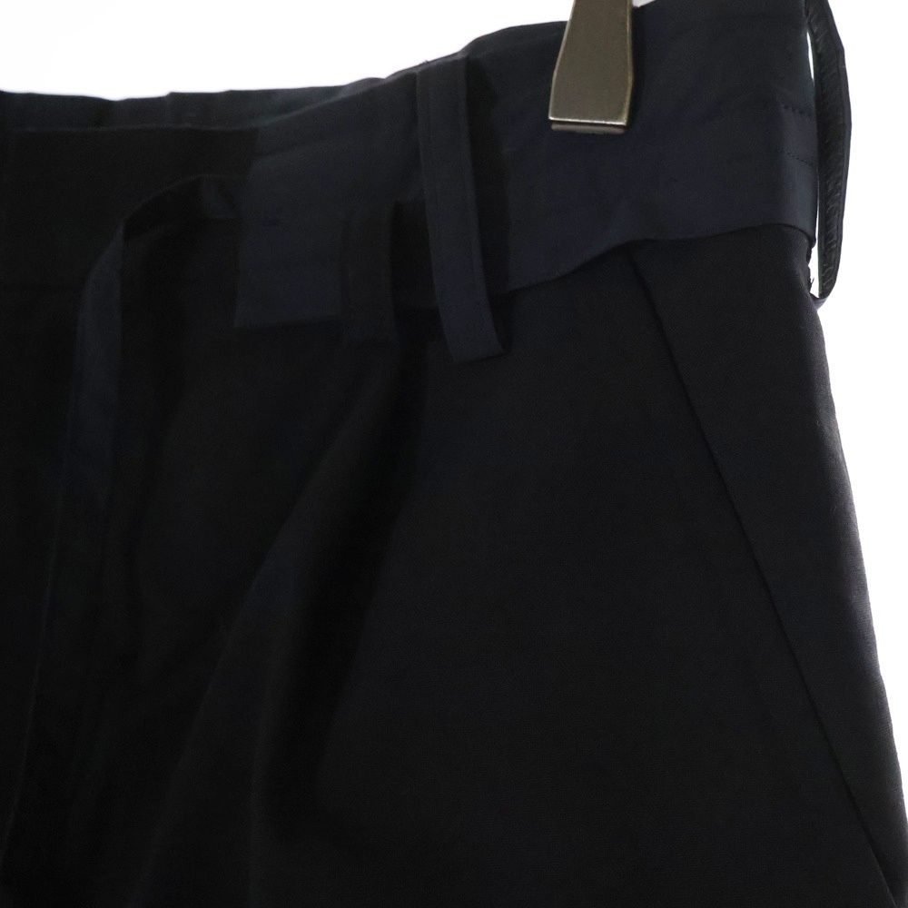 sacai サカイ ドローストリング テーラードパンツ　黒 SIZE 2 Sacai (サカイ) 22AW ドローストリング テーラードパンツ
