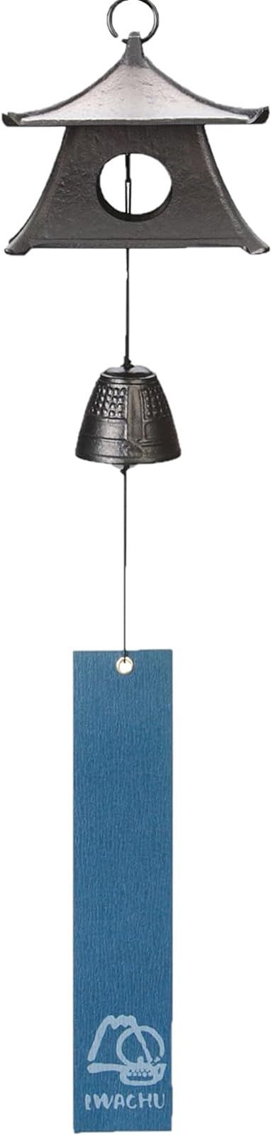 岩鋳 Iwachu 風鈴 吊灯籠 中 ひも付 黒 南部鉄器 27103