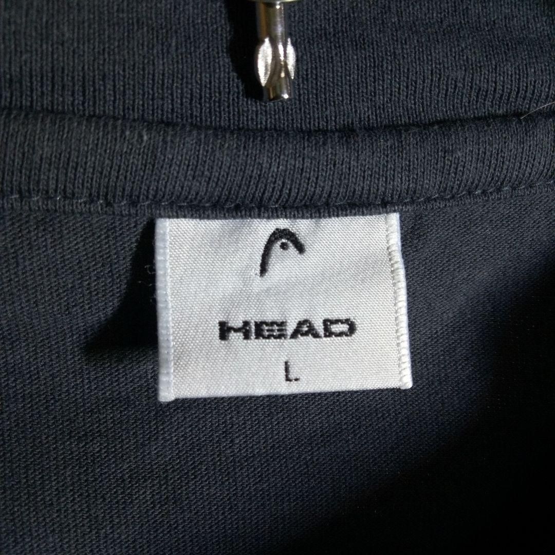 訳あり HEAD【L】半袖Tシャツ ブラック メンズ ワンポイントロゴ スポーツ