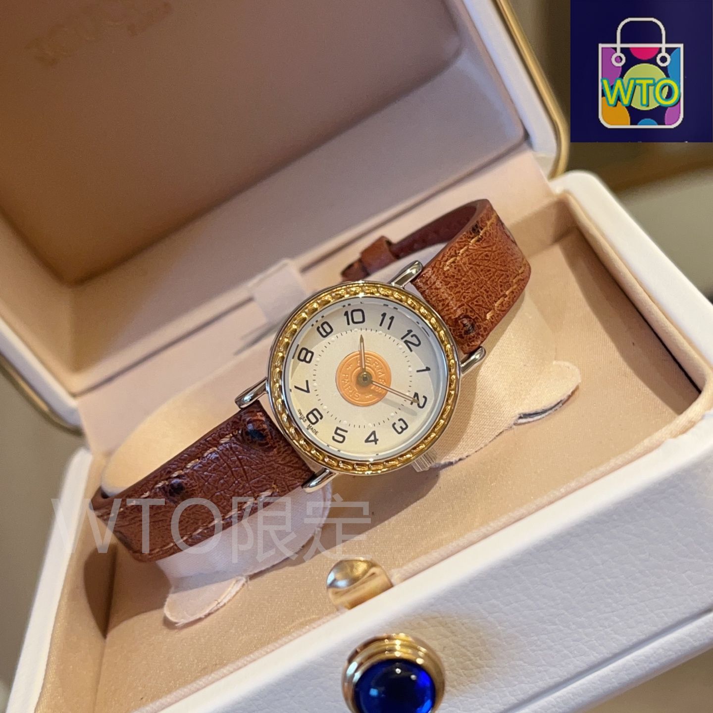 ★☆本物 超美品 HERMES エルメス クロシェット カーフレザー ネックレスキーリング ネックレスキーリング　箱付き　☆★ ☆エルメスを象徴☆HERMESクロシェット ネックレス (HERMES