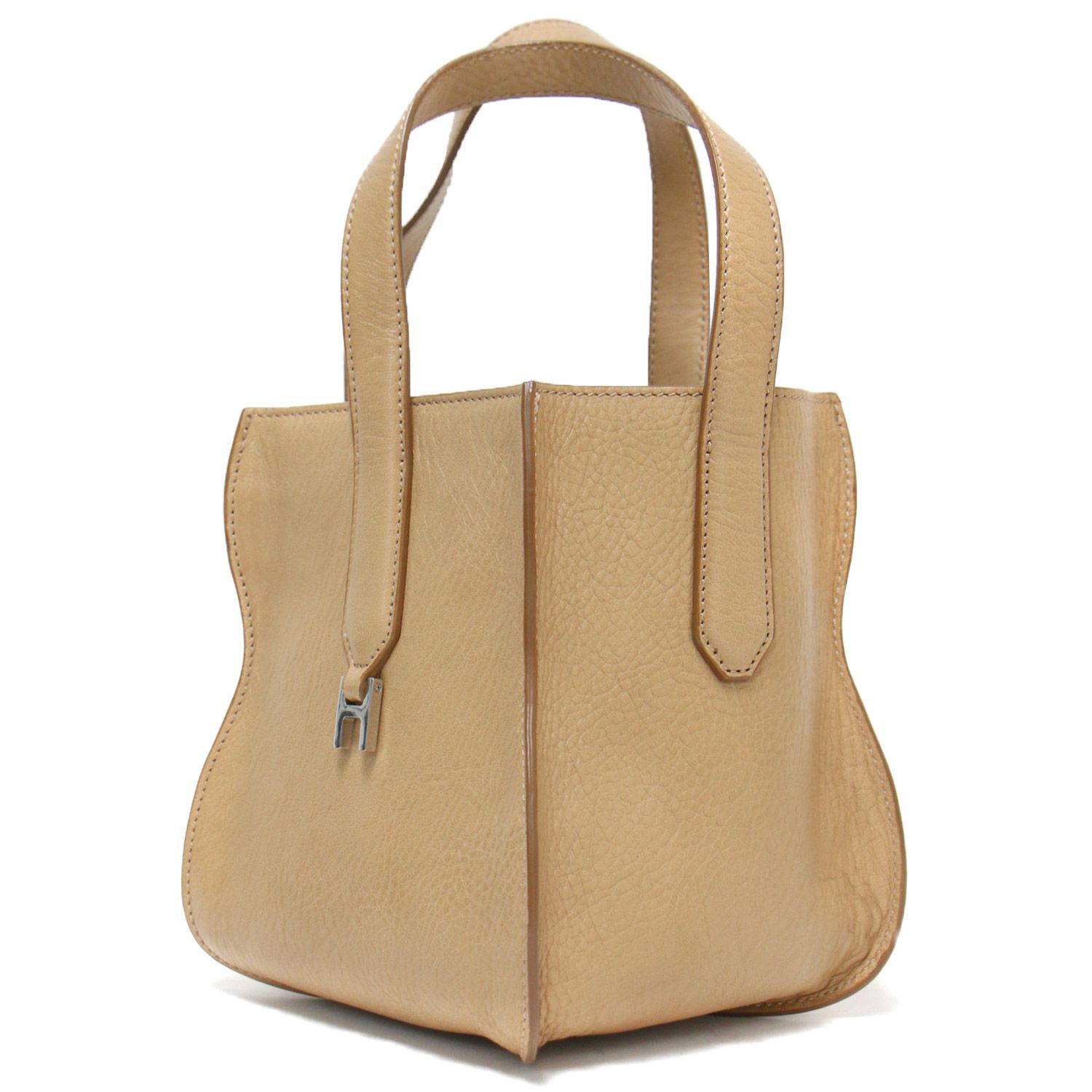 ヒロフ ハンドバッグ美品 - ベージュ