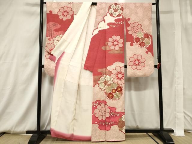 平和屋着物□豪華振袖 駒刺繍 雪輪花文 金彩 正絹 逸品