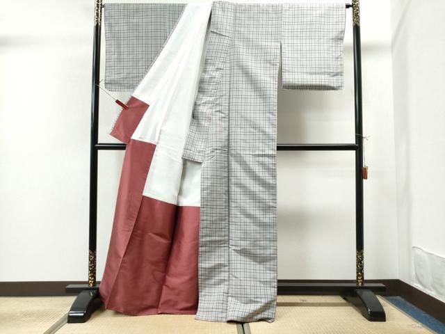 平和屋着物○上質な紬 格子柄 正絹 逸品 未使用 CAAS7443yc - メルカリ