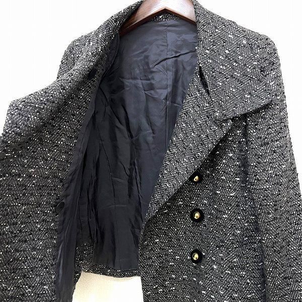 wnc ギンザマギー 銀座マギー ジャケット 11 グレー 黒 白 ツイード 金