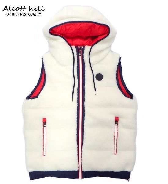 Alcott hill(アルコット ヒル) ジップアップ ボア ダウンベスト