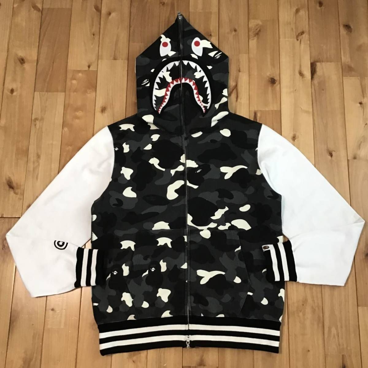 ☆蓄光☆ City camo シャーク パーカー Lサイズ shark full zip hoodie 