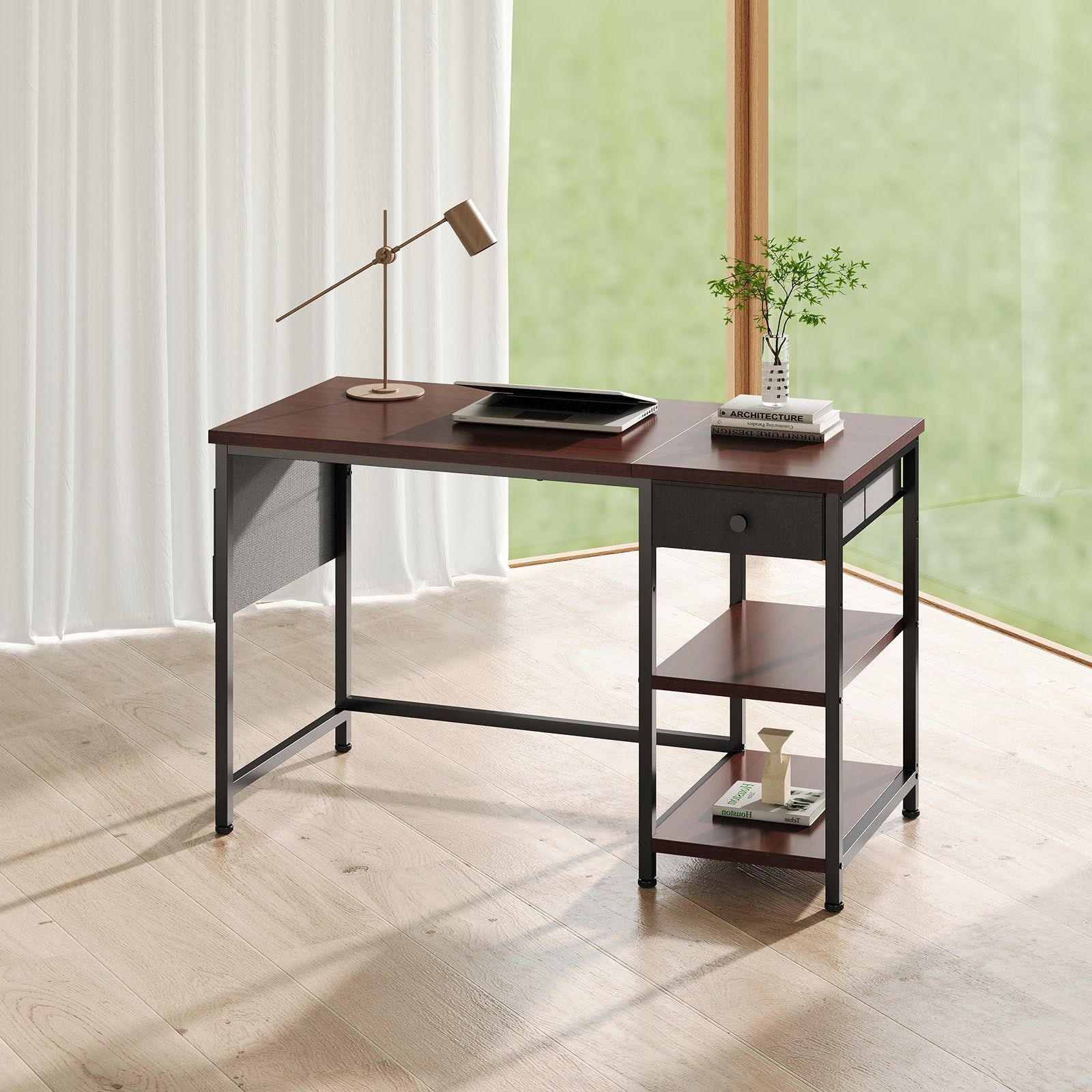 特価商品】YeTom 机 pcデスク 勉強机 学習机 幅120cm 作業机 左右入替