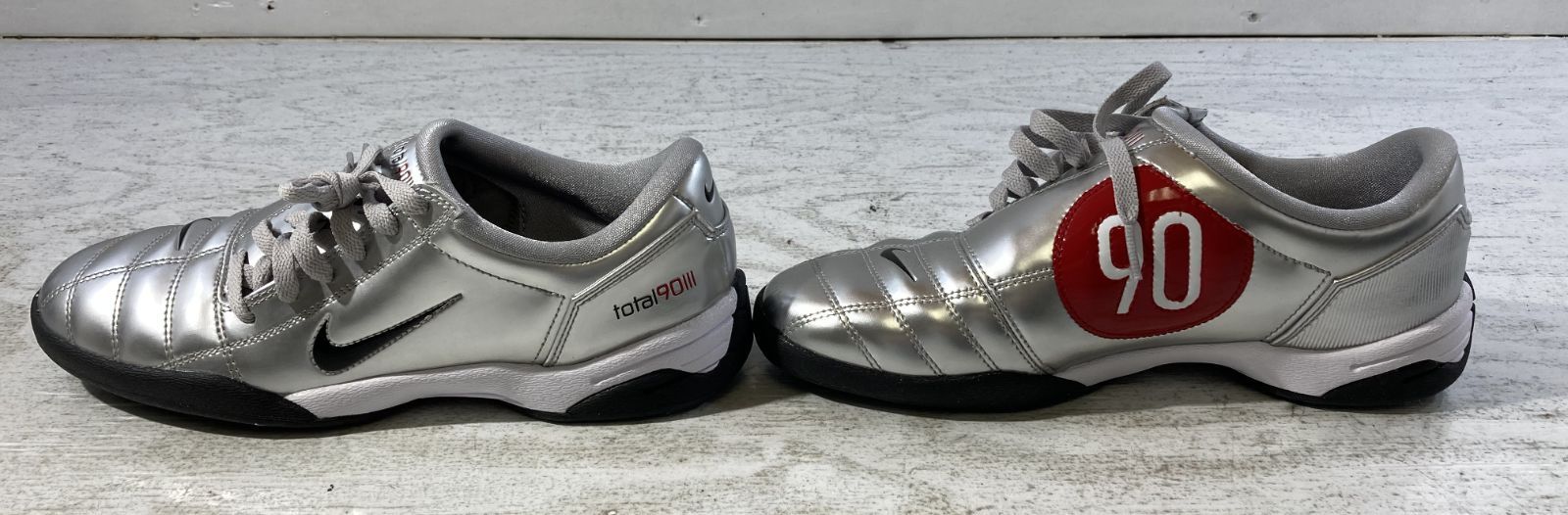 紫波80-1-0704kg】Nike Total 90 Metallic Silver and Black
