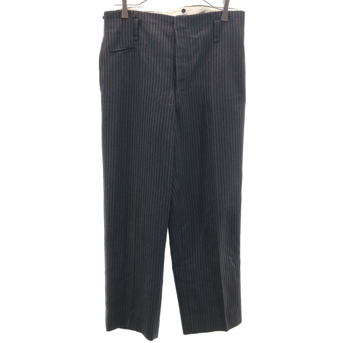 50s ヴィンテージ 針シンチ ストライプ柄 スラックスパンツ グレー