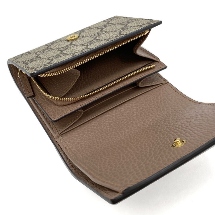 新品】グッチ GUCCI 財布 二つ折り GGマーモント ウォレット GG