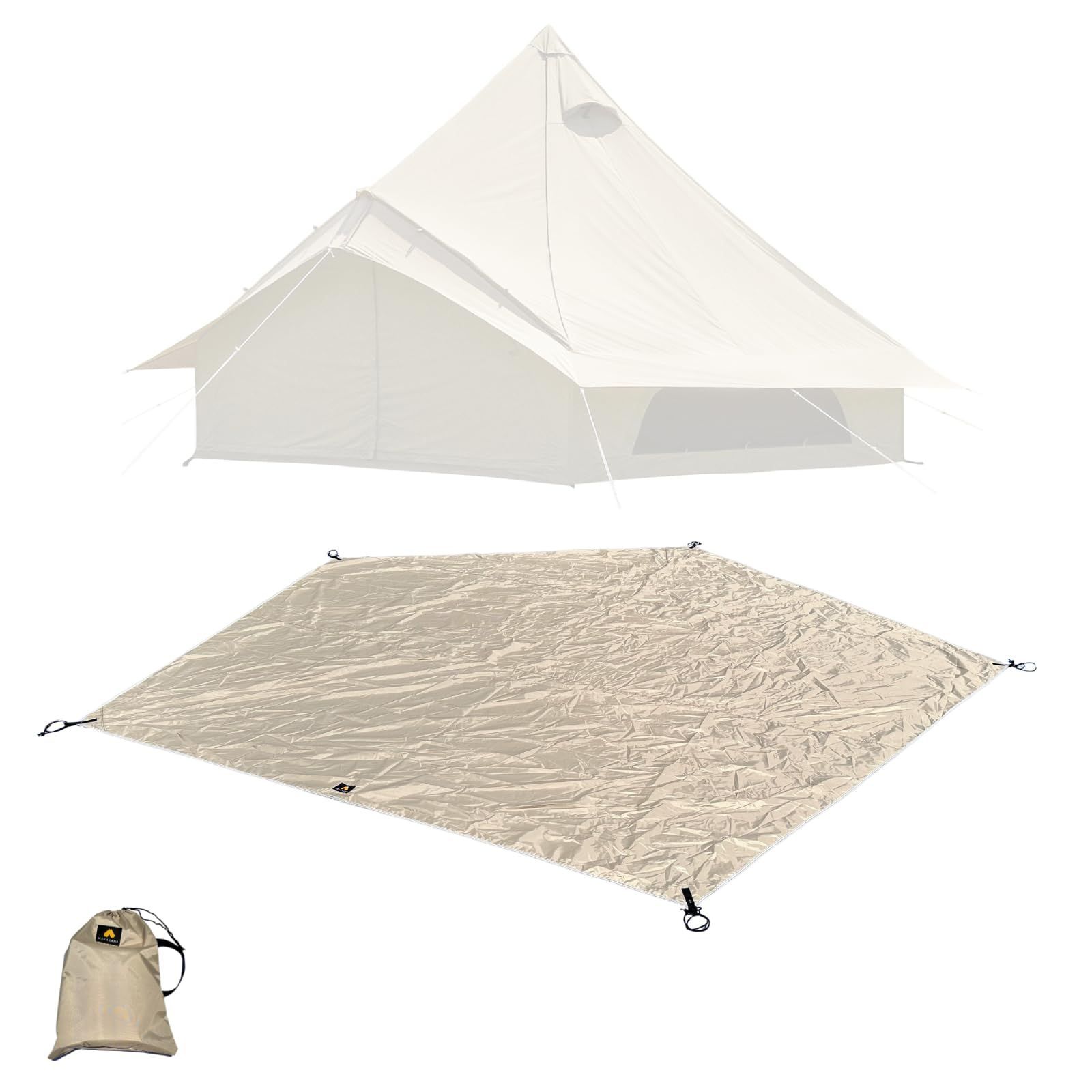 グロッケ16 T|C 全面用 MECH CAMP テントシート グランドシート テントアクセサリ テントシート 防水シート フットプリント ハトメつき 収納袋付き アウトドア キャンプ テント本体は含まれません ゼインアーツ|サバティカル|オガワ|ミニマルワ