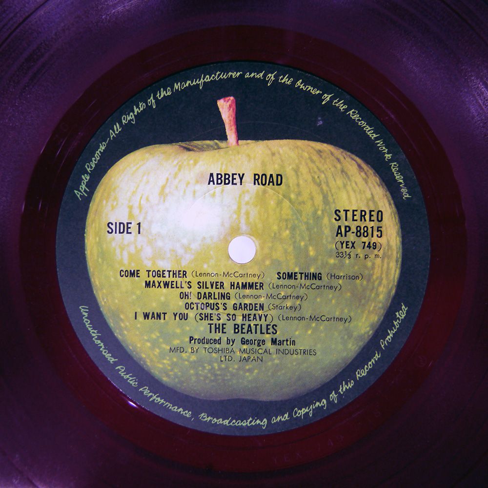 赤盤 国内盤 BEATLES/ABBEY ROAD/APPLE AP8815 LP - メルカリ