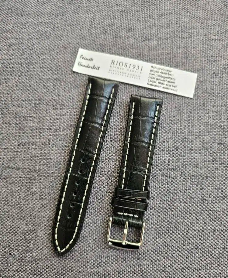 リオス BREITLING ブライトリング 代用 ストラップ グランド ニューオーリンズ 20mm ブラック