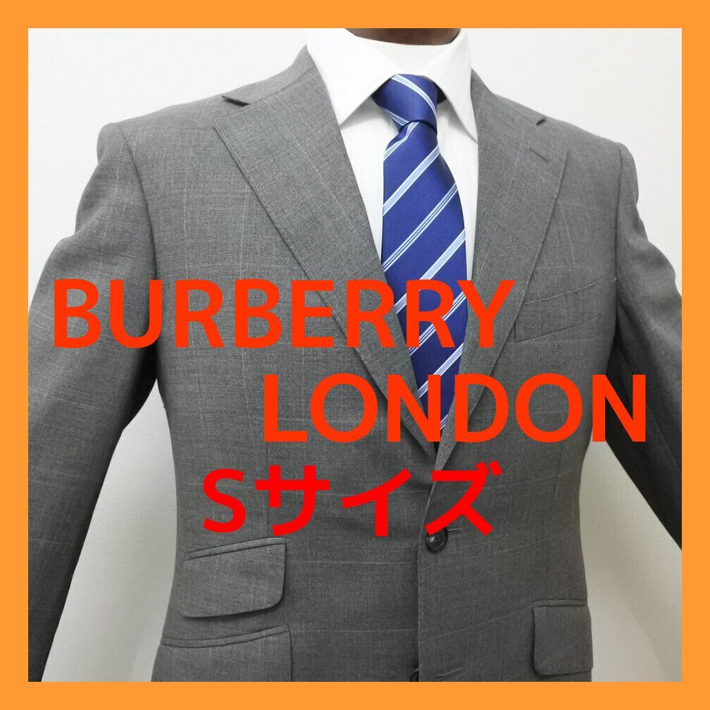 レンタル】BURBERRY LONDON 段返り3ボタングレーウインドウペンスーツ