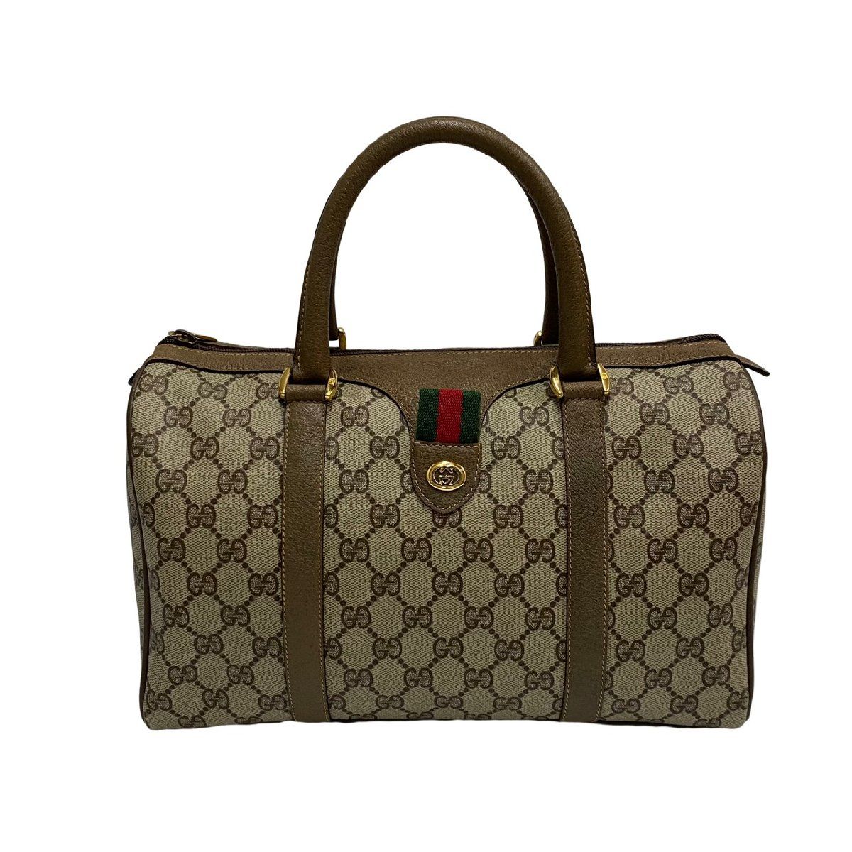 極 美品 GUCCI グッチ オールドグッチ ヴィンテージ GG 金具 シェリー