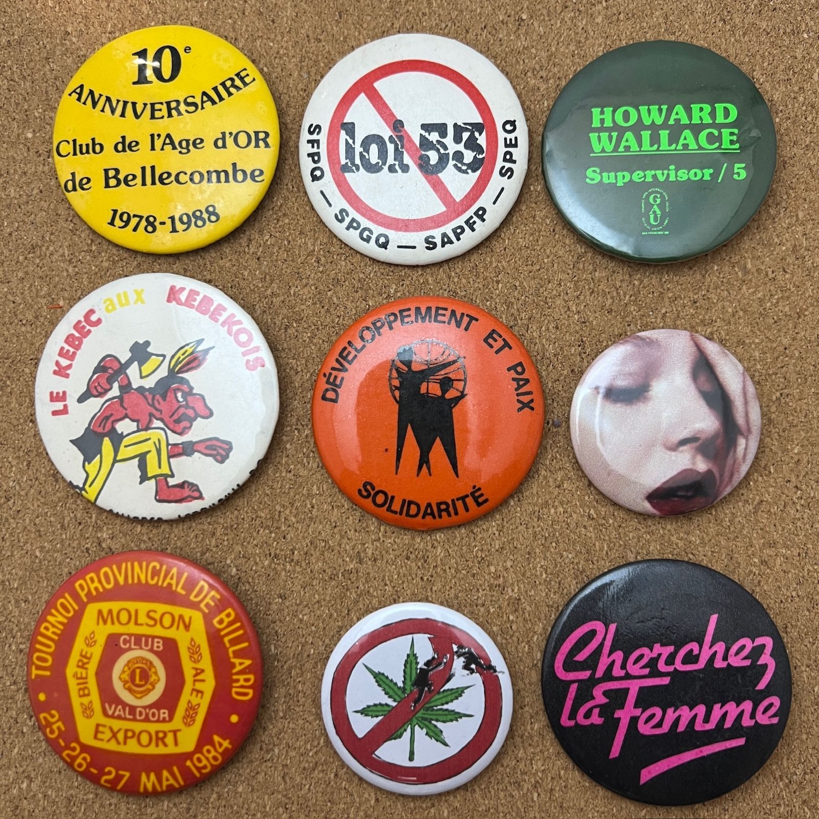 ビンテージ 缶バッジ セクシー 大麻 アンティーク 50s ~ 60s 70s