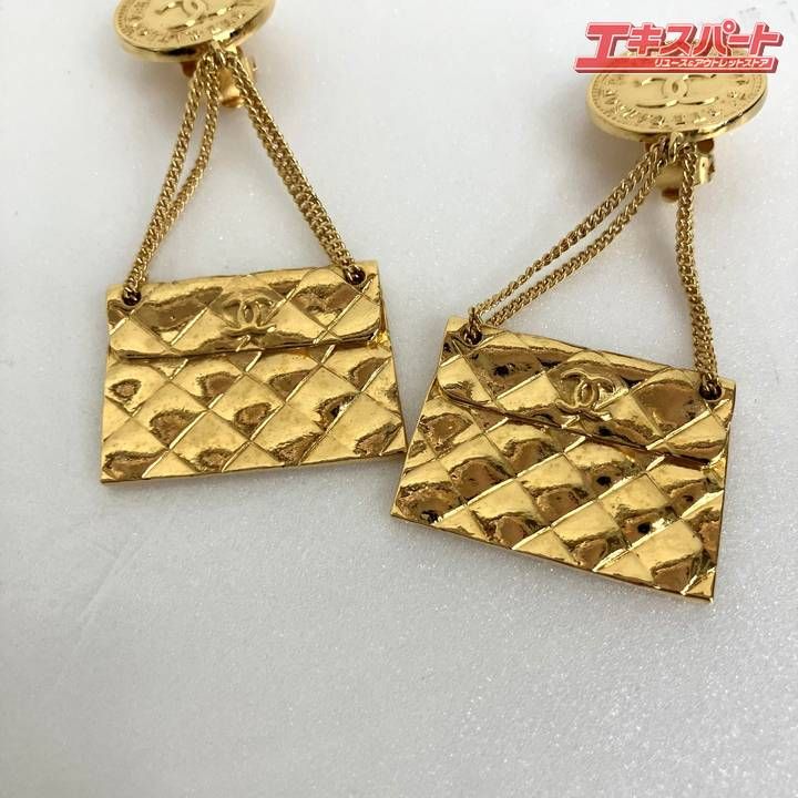 CHANEL シャネル マトラッセ バッグモチーフ イヤリング ココマーク  